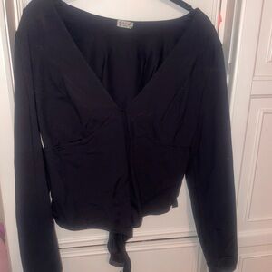 Free People Black Bodysuit
